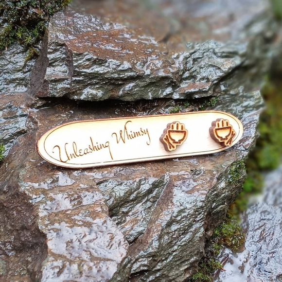 Wooden Pho Earrings ~ Wooden Ramen Earrings - Picture 2 of 3